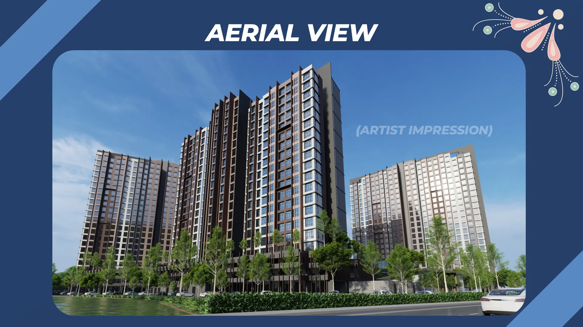 Anderson Residences branded entrance gate and driveway