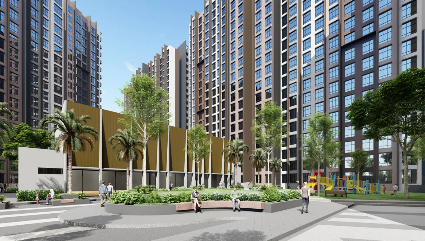 Anderson Residences swimming pool with building backdrop